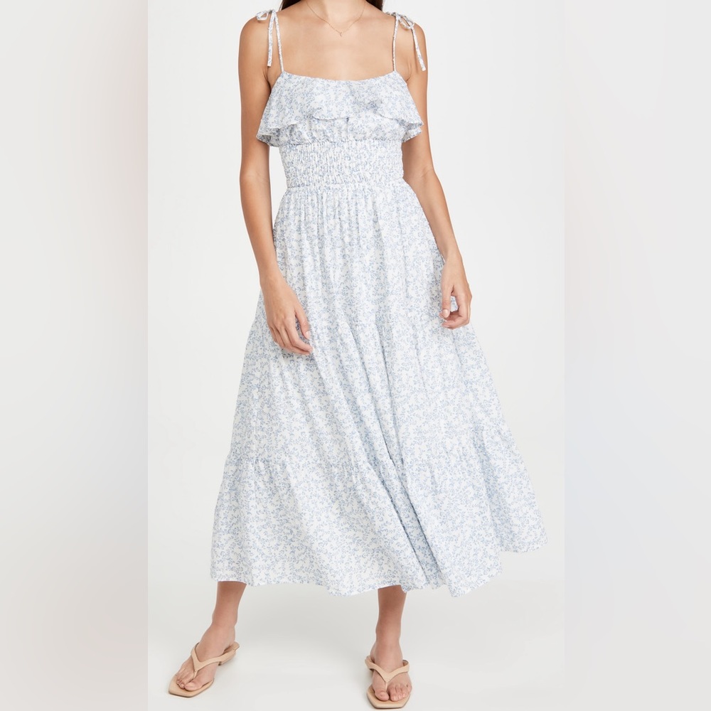 WAYF tie strap midi dress